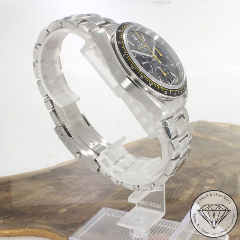 Wert 9950 € Omega Speedmaster Racing Automatik Uhr 32630405006001 Etui Papiere Stahl - 97485