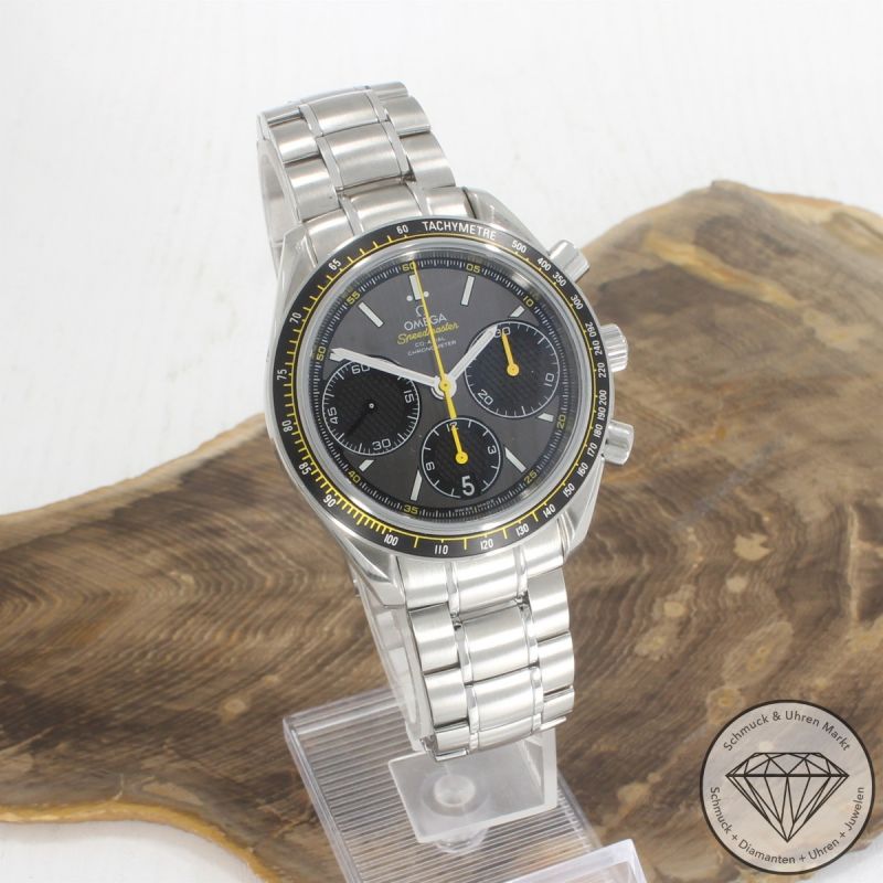 Wert 9950 € Omega Speedmaster Racing Automatik Uhr 32630405006001 Etui Papiere Stahl - 97485