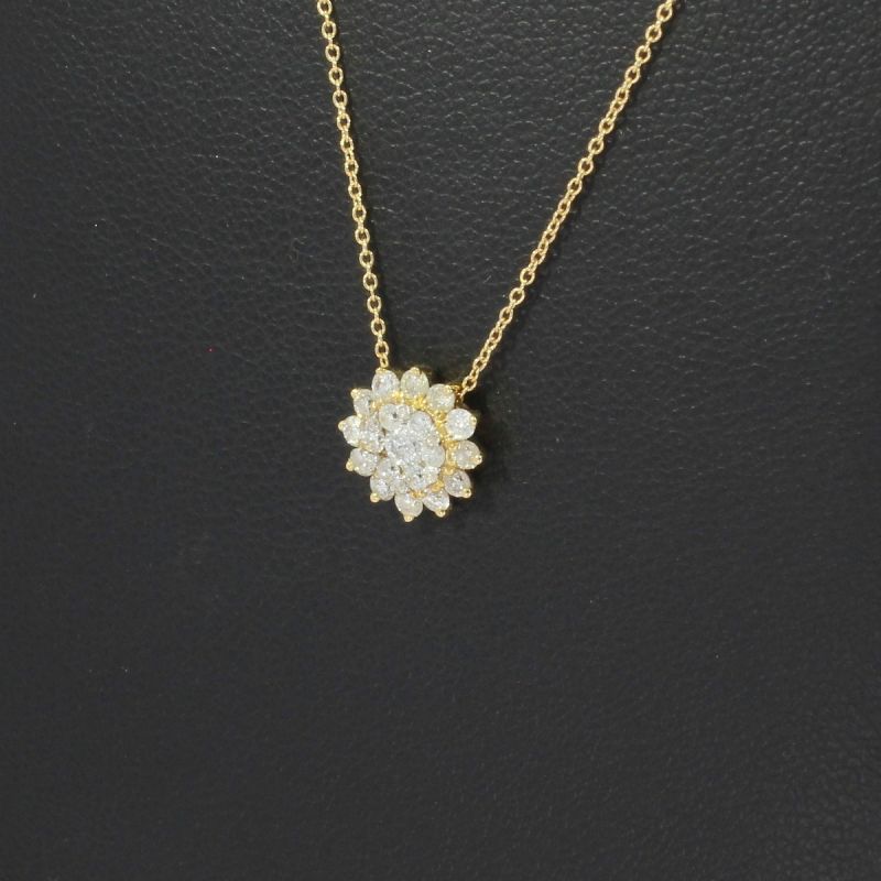 Wert 1150 € Brillant Anhänger mit Kette (0,40 carat) in 750er 18 K Gelbgold - H160