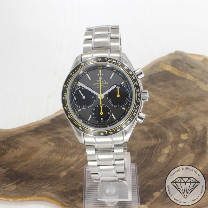 Wert 9950 € Omega Speedmaster Racing Automatik Uhr 32630405006001 Etui Papiere Stahl - 97485