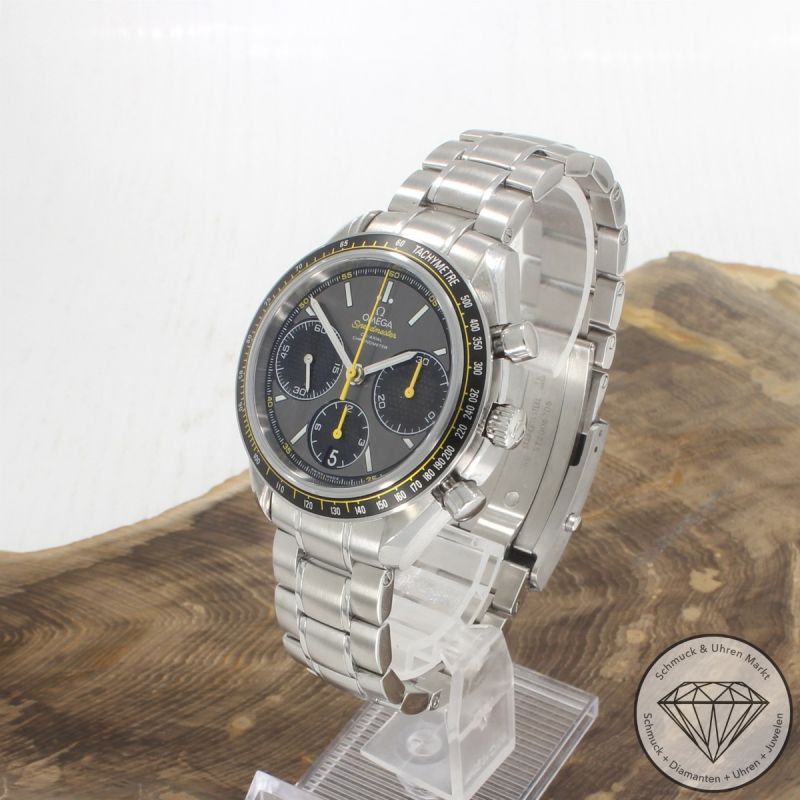 Wert 9950 € Omega Speedmaster Racing Automatik Uhr 32630405006001 Etui Papiere Stahl - 97485