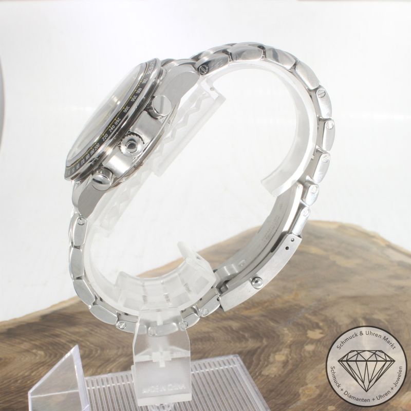 Wert 9950 € Omega Speedmaster Racing Automatik Uhr 32630405006001 Etui Papiere Stahl - 97485