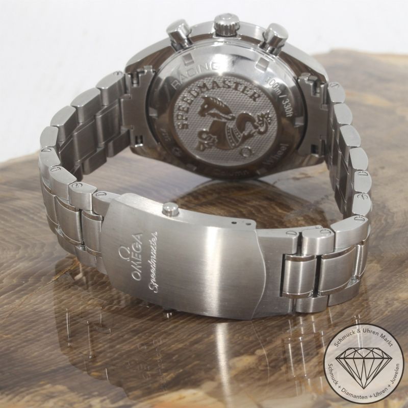 Wert 9950 € Omega Speedmaster Racing Automatik Uhr 32630405006001 Etui Papiere Stahl - 97485