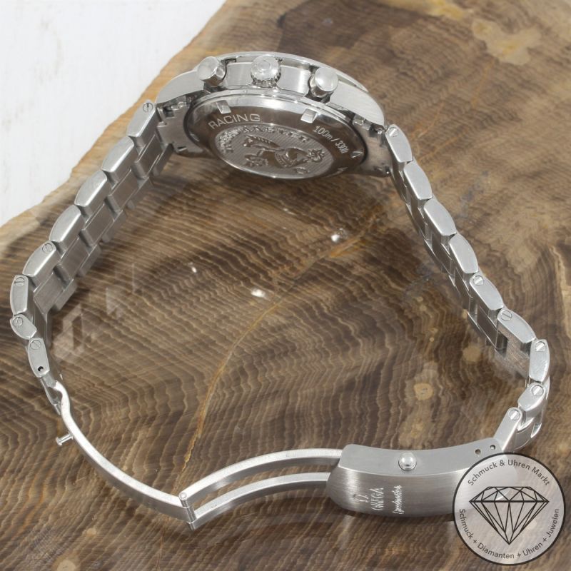 Wert 9950 € Omega Speedmaster Racing Automatik Uhr 32630405006001 Etui Papiere Stahl - 97485