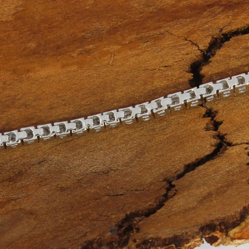 Wert 7900 € Brillant Tennis Armband (3,00 carat) in 750er 18 K Weißgold - H342
