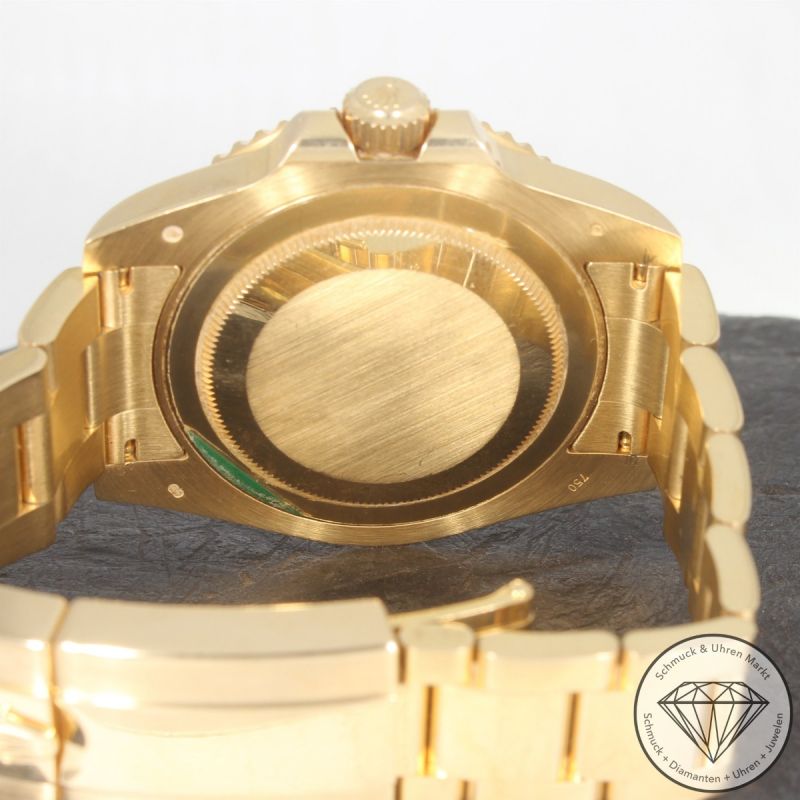 Rolex GMT Masters ll Automatik Uhr 116718 green Dial 18 Karat Gelb Gold - 97510
