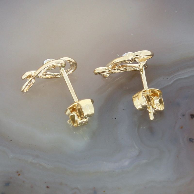 Wert 550 € Brillant Herz Ohrringe (0,04 carat) in 585er 14 K Gelbgold - H578