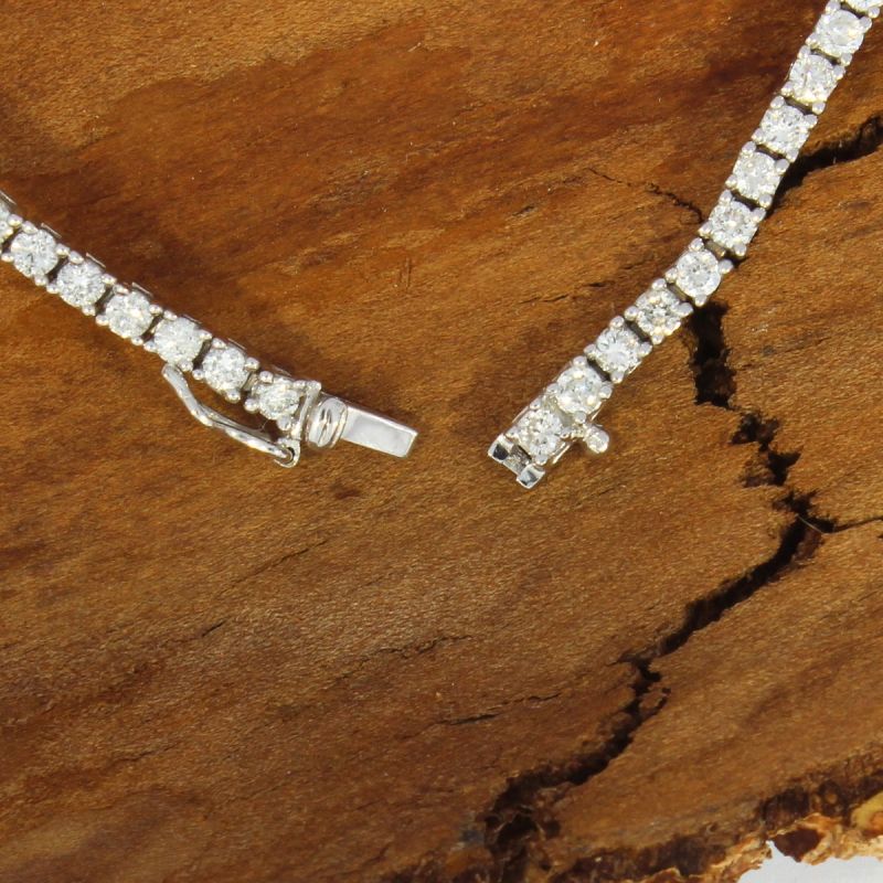 Wert 7900 € Brillant Tennis Armband (3,00 carat) in 750er 18 K Weißgold - H342