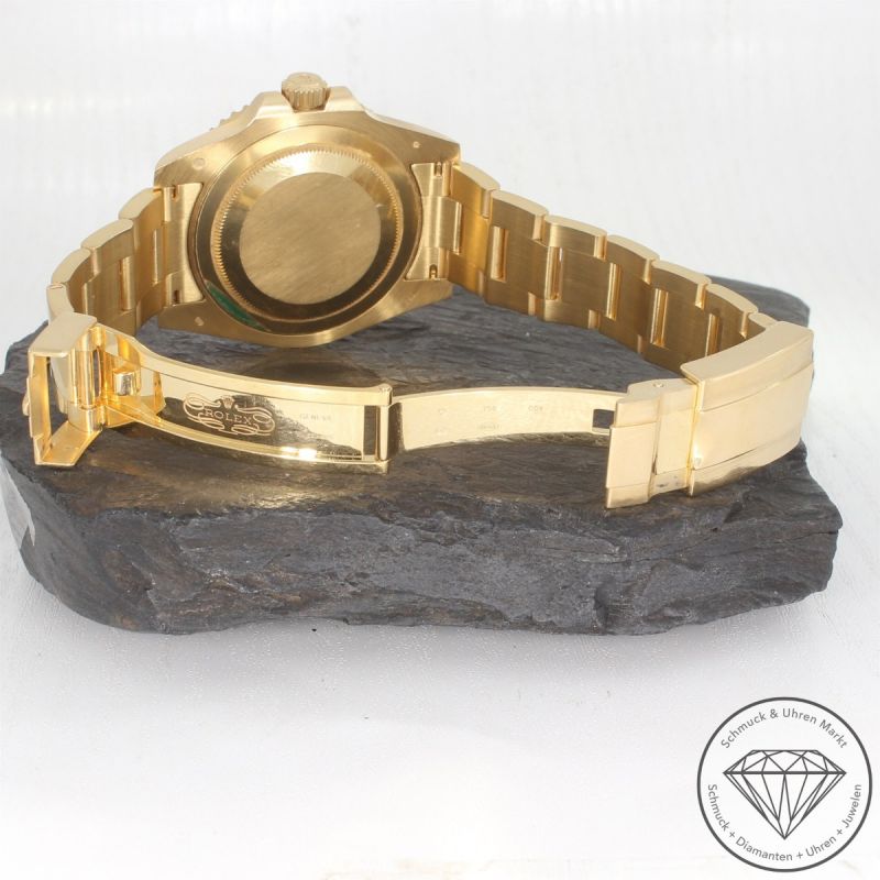 Rolex GMT Masters ll Automatik Uhr 116718 green Dial 18 Karat Gelb Gold - 97510
