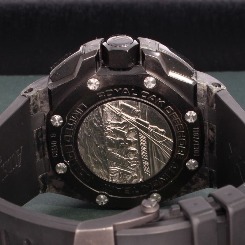 Audemars Piguet Royal Oak Carbon Herren Uhr 44 mm Box + Papiere Stahl Kautschuk - 63915