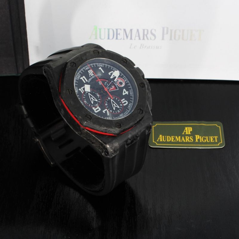 Audemars Piguet Royal Oak Carbon Herren Uhr 44 mm Box + Papiere Stahl Kautschuk - 63915