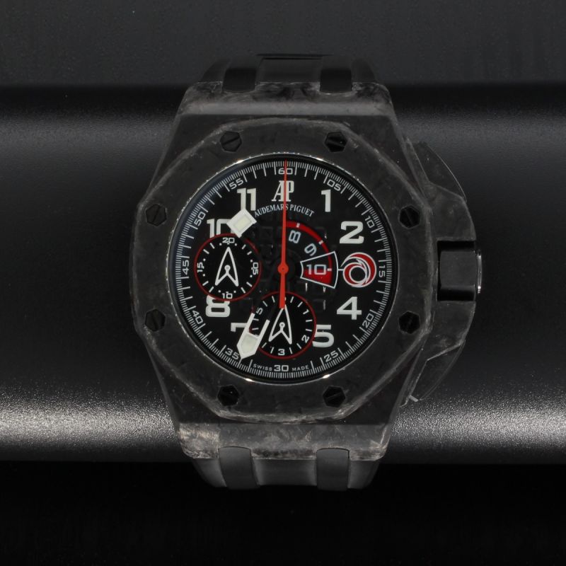 Audemars Piguet Royal Oak Carbon Herren Uhr 44 mm Box + Papiere Stahl Kautschuk - 63915