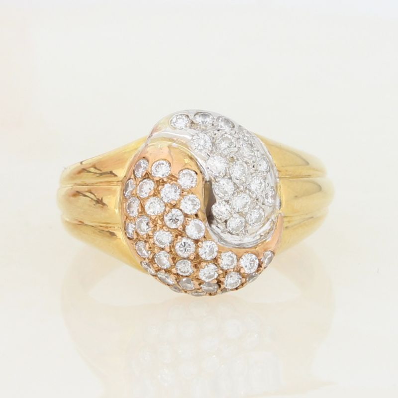 Wert 3100 € Tricolor Brillant Ring (ca. 0,70 carat) in 750er 18 K Gold - 66124