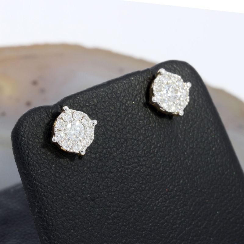 Wert 1410 € Brillant Ohrringe (0,40 carat) in 750er 18 K Gelbgold - H51