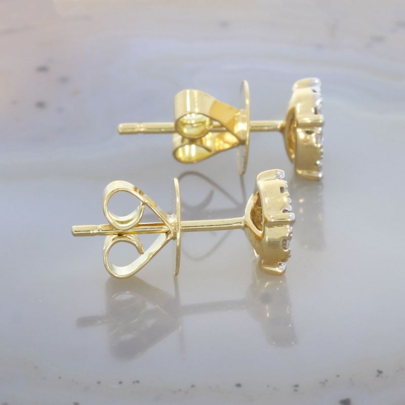 Wert 1410 € Brillant Ohrringe (0,40 carat) in 750er 18 K Gelbgold - H51