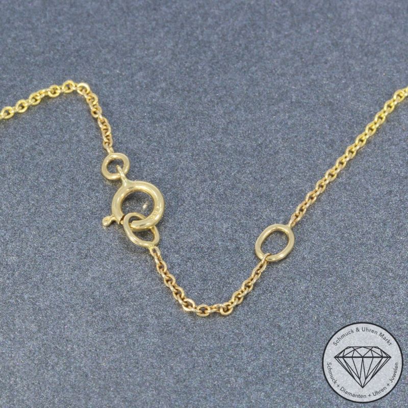 Wert 3990 € Solitär Brillant Anhänger mit Kette (0,63 carat) in 585er 14 K Gelbgold HRD - 105571