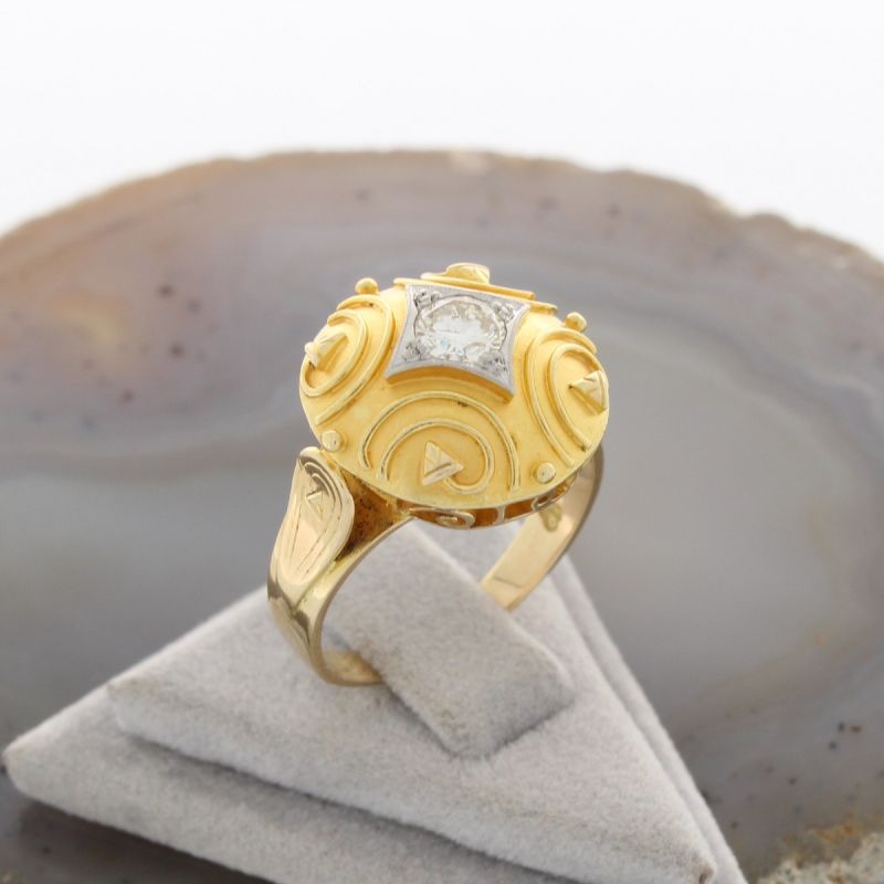 Wert 1690 € Solitär Brillant Ring (ca.0,30 carat) in 585er 14 K Gelbgold - 67823