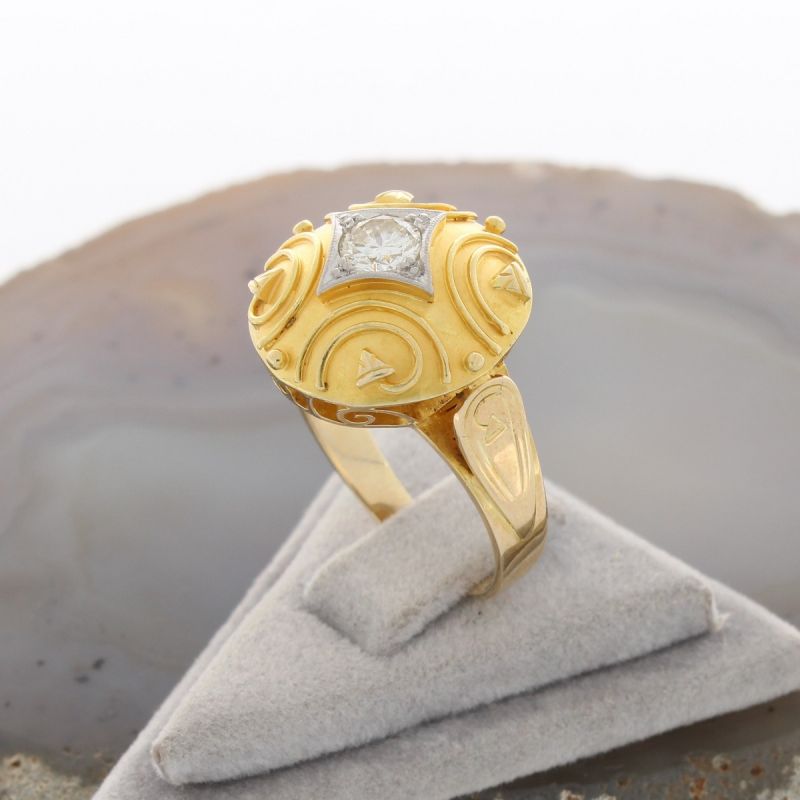Wert 1690 € Solitär Brillant Ring (ca.0,30 carat) in 585er 14 K Gelbgold - 67823
