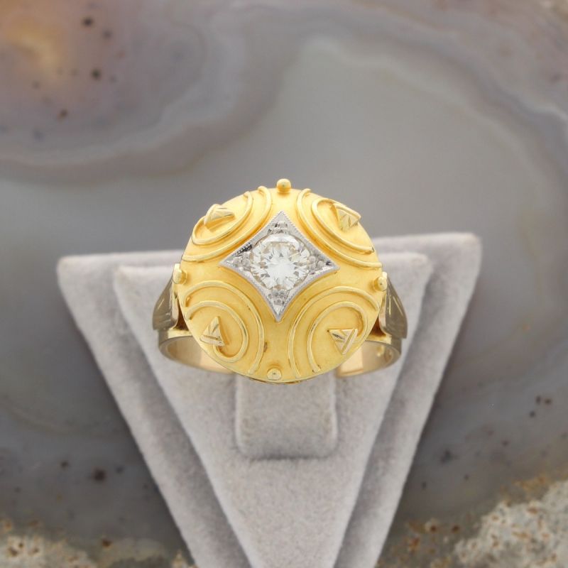 Wert 1690 € Solitär Brillant Ring (ca.0,30 carat) in 585er 14 K Gelbgold - 67823