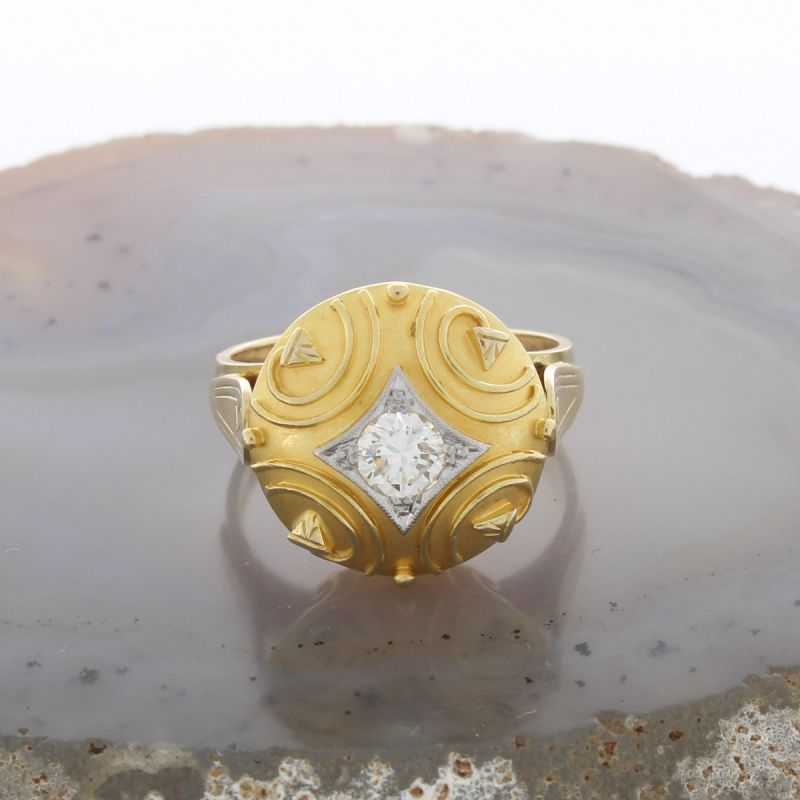 Wert 1690 € Solitär Brillant Ring (ca.0,30 carat) in 585er 14 K Gelbgold - 67823