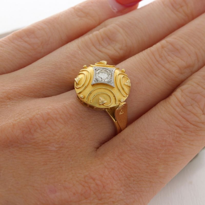 Wert 1690 € Solitär Brillant Ring (ca.0,30 carat) in 585er 14 K Gelbgold - 67823