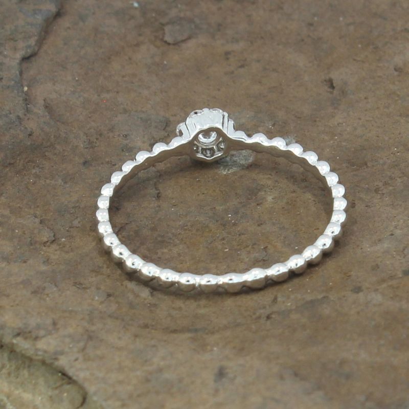 Wert 770 € Brillant Ring (0,10 carat) in 750er 18 K Weißgold Größe 56 - H434