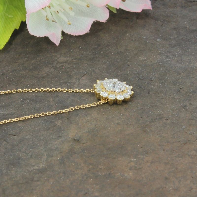 Wert 1150 € Brillant Anhänger mit Kette (0,40 carat) in 750er 18 K Gelbgold - H160