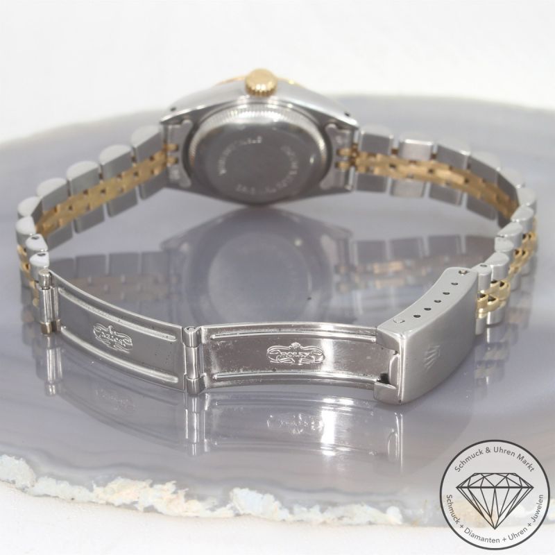 Rolex Datejust Lady Automatik Uhr 69173 seltenes Zifferblatt Edelstahl 18 Karat Gelbgold - 101259