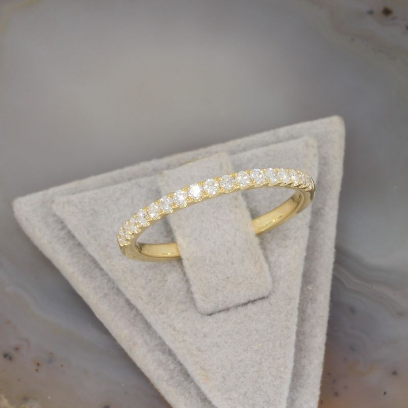 Wert 1290 € Brillant Halbmemory Ring (0,25 carat) in 750er 18 K Gelbgold Größe 55 - H458