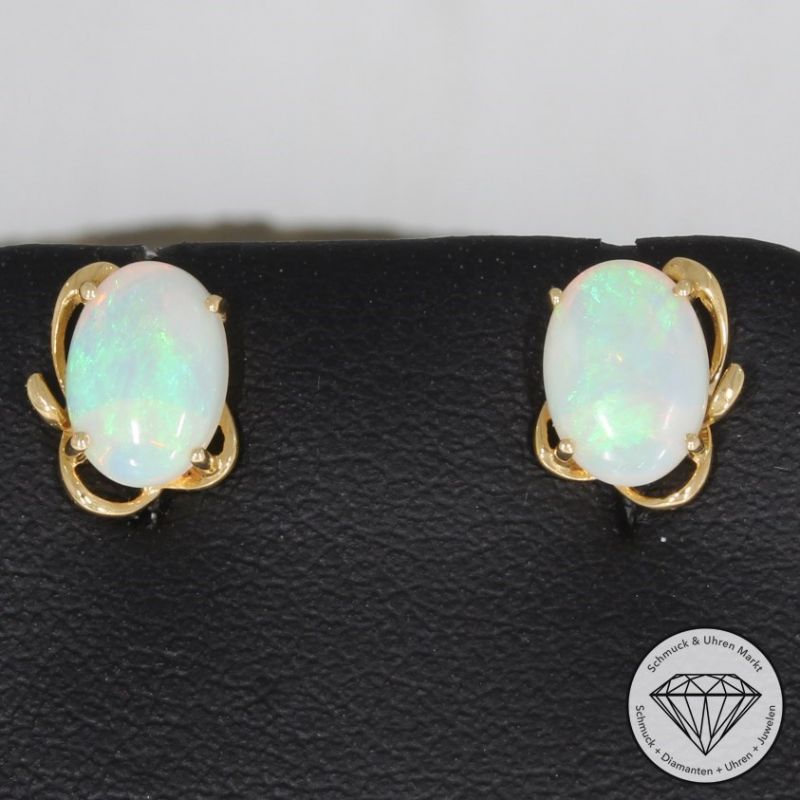 Wert 500 € Opal Ohrringe in 750er 18 K Gelbgold - 74897