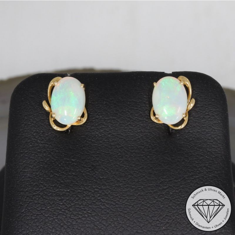 Wert 500 € Opal Ohrringe in 750er 18 K Gelbgold - 74897