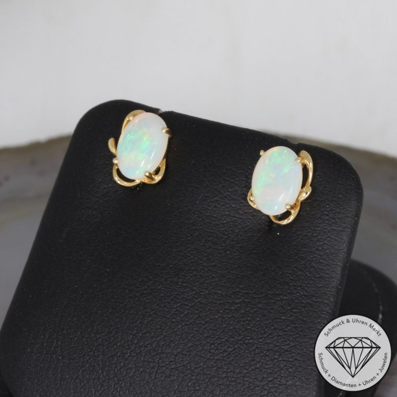 Wert 500 € Opal Ohrringe in 750er 18 K Gelbgold - 74897