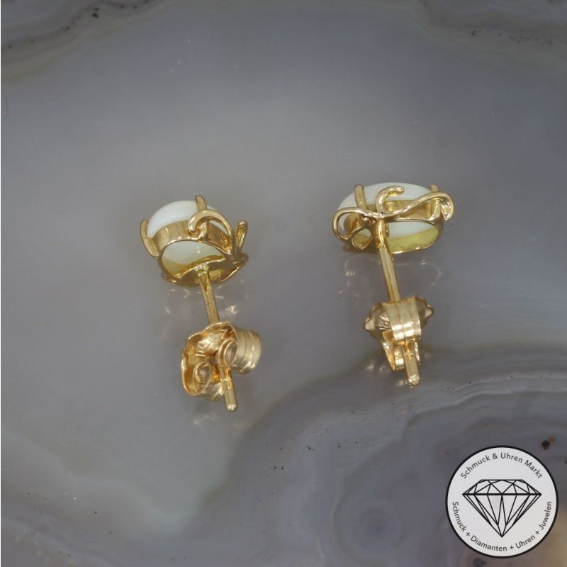 Wert 500 € Opal Ohrringe in 750er 18 K Gelbgold - 74897