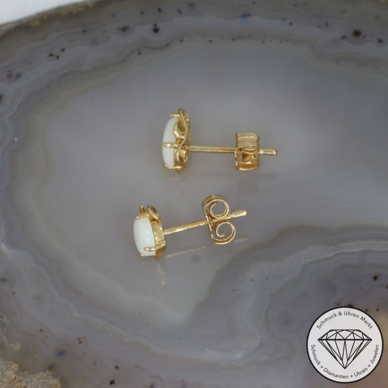 Wert 500 € Opal Ohrringe in 750er 18 K Gelbgold - 74897