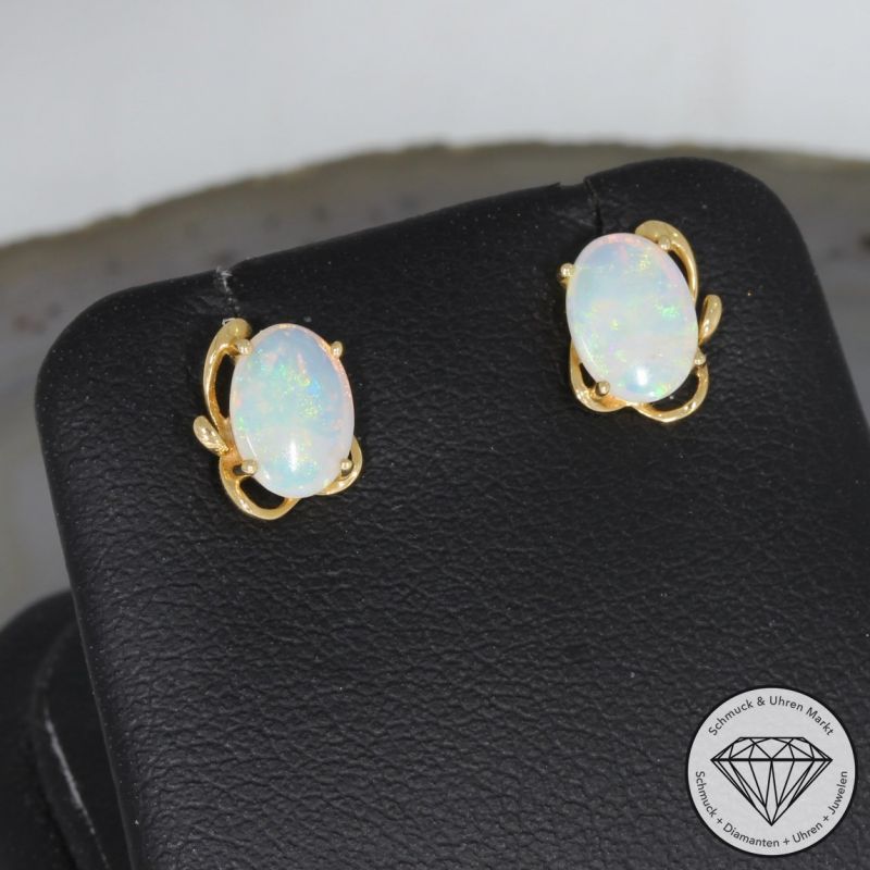 Wert 500 € Opal Ohrringe in 750er 18 K Gelbgold - 74915