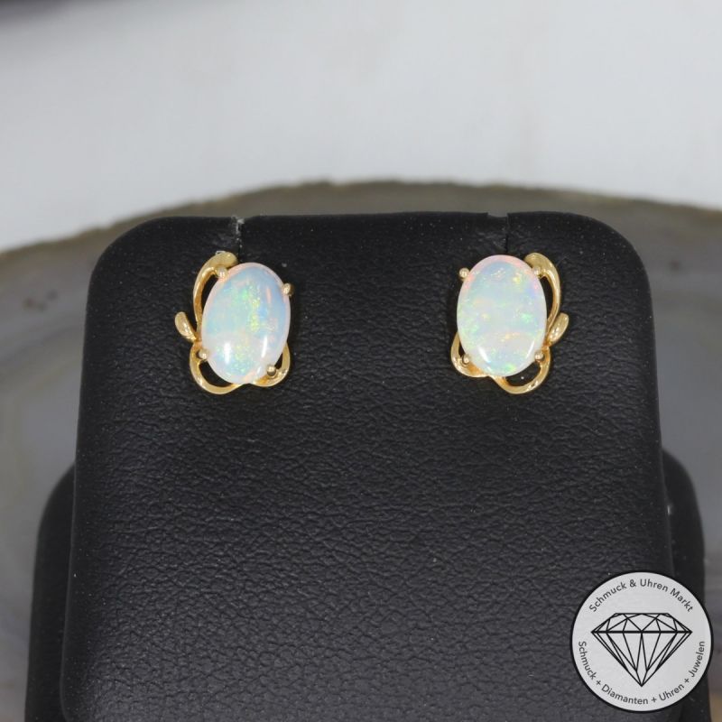 Wert 500 € Opal Ohrringe in 750er 18 K Gelbgold - 74915