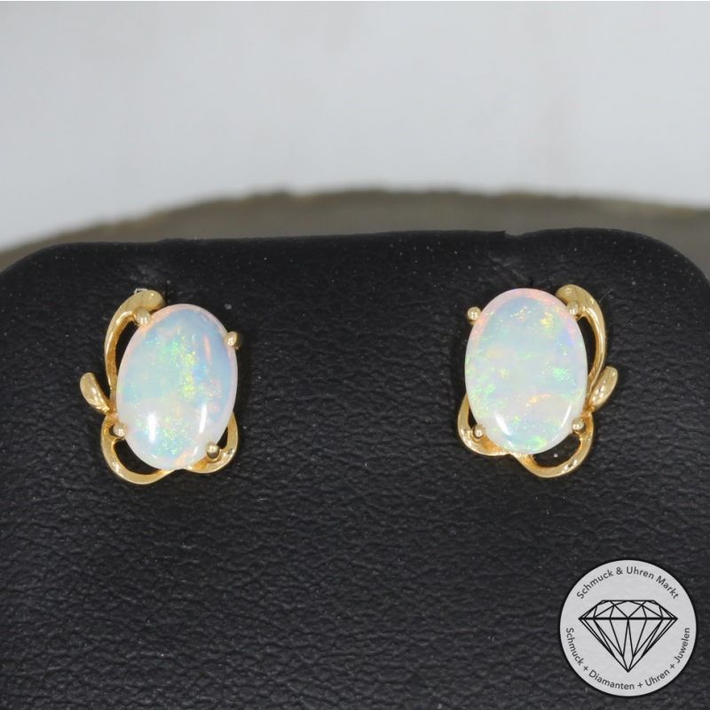 Wert 500 € Opal Ohrringe in 750er 18 K Gelbgold - 74915
