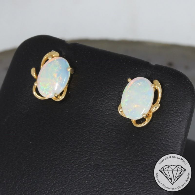 Wert 500 € Opal Ohrringe in 750er 18 K Gelbgold - 74915