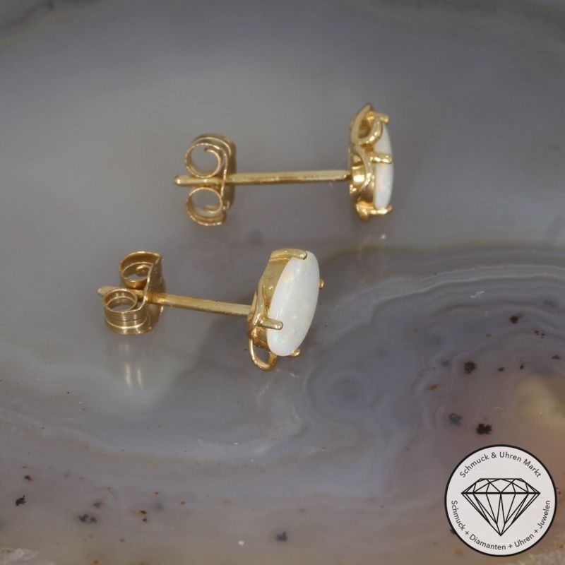 Wert 500 € Opal Ohrringe in 750er 18 K Gelbgold - 74915