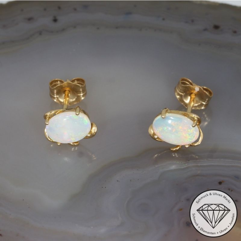 Wert 500 € Opal Ohrringe in 750er 18 K Gelbgold - 74915