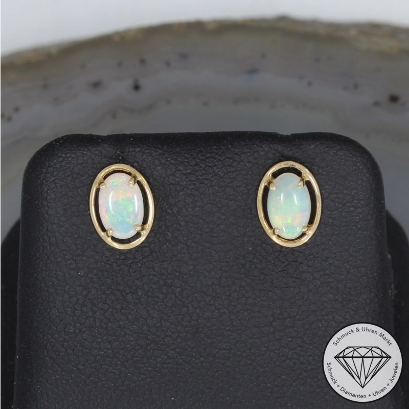 Wert 480 € Opal Ohrringe in 750er 18 K Gelbgold - 74923
