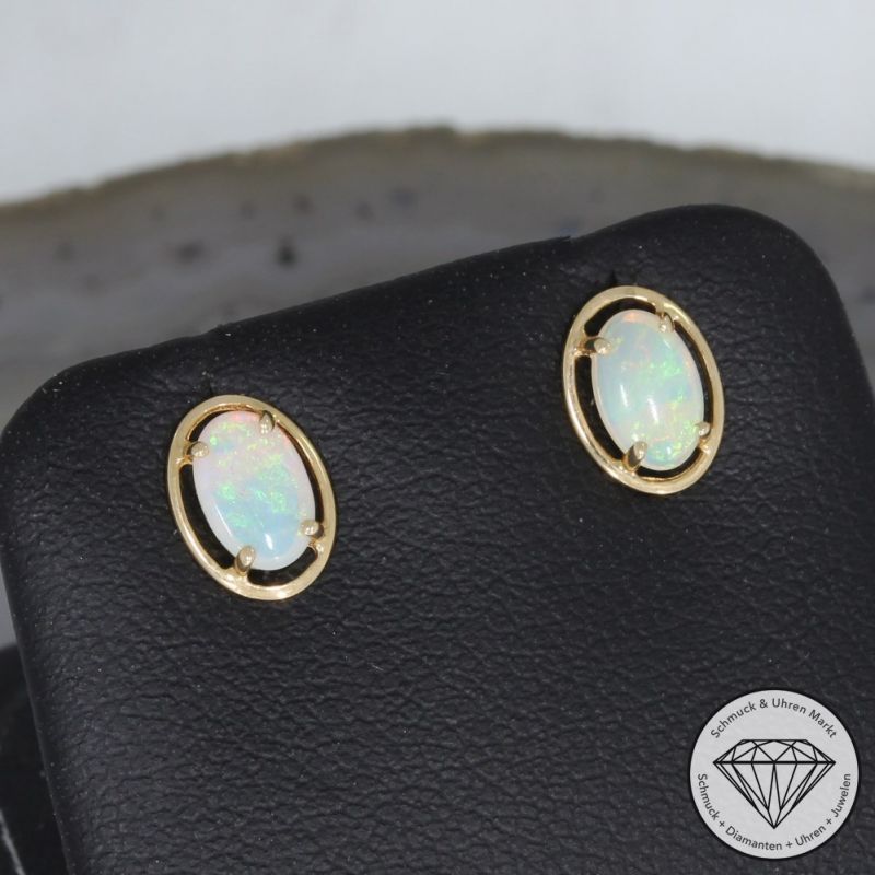 Wert 480 € Opal Ohrringe in 750er 18 K Gelbgold - 74923