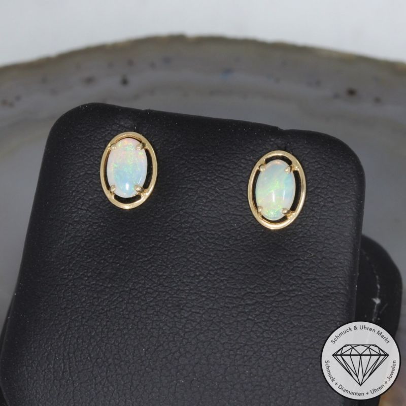 Wert 480 € Opal Ohrringe in 750er 18 K Gelbgold - 74923