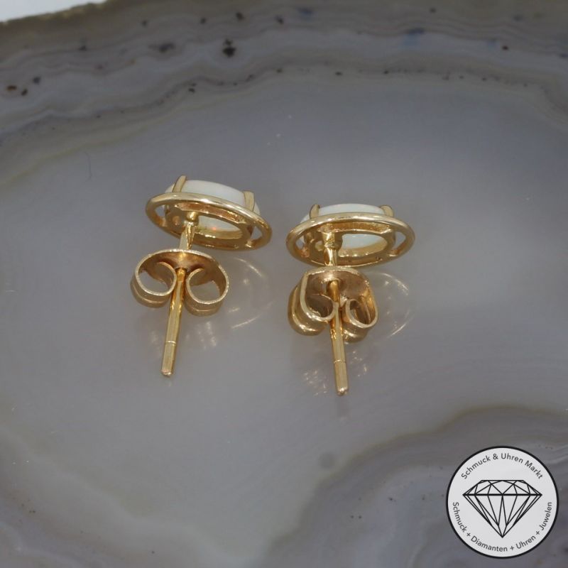 Wert 480 € Opal Ohrringe in 750er 18 K Gelbgold - 74923