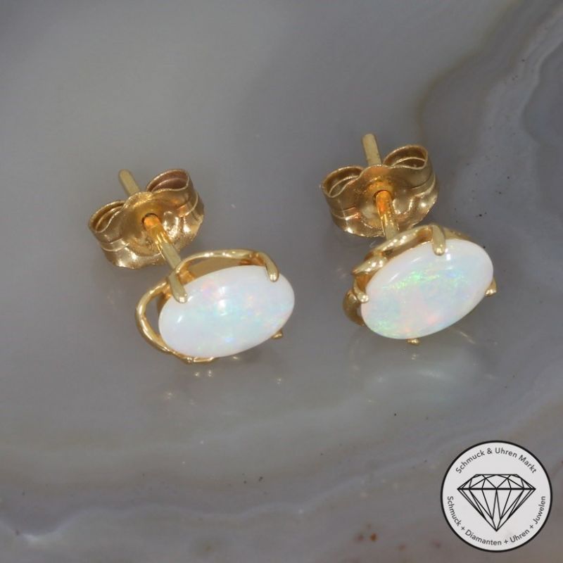 Wert 500 € Opal Ohrringe in 750er 18 K Gelbgold - 74924