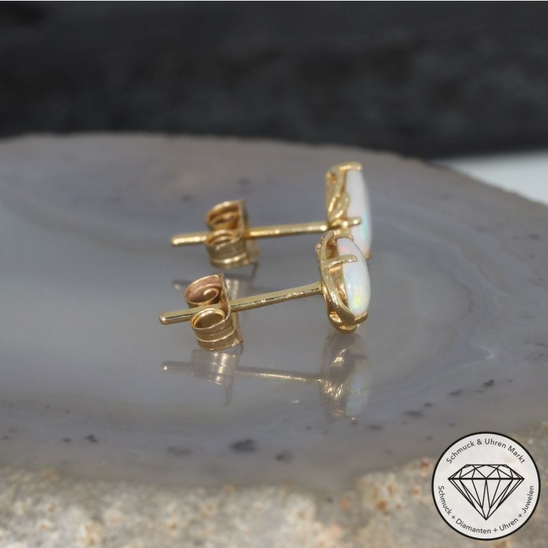 Wert 500 € Opal Ohrringe in 750er 18 K Gelbgold - 74924