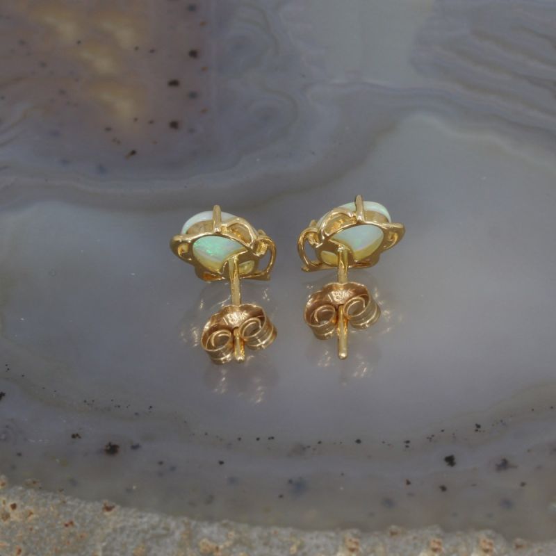 Wert 500 € Opal Ohrringe (0,80 carat) in 750er 18 K Gelbgold - 74926