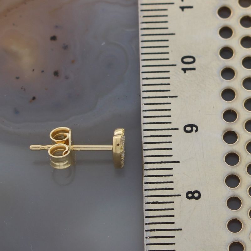 Wert 1150 € Brillant Herz Ohrringe (0,20 carat) in 750er 18 K Gelbgold - H923