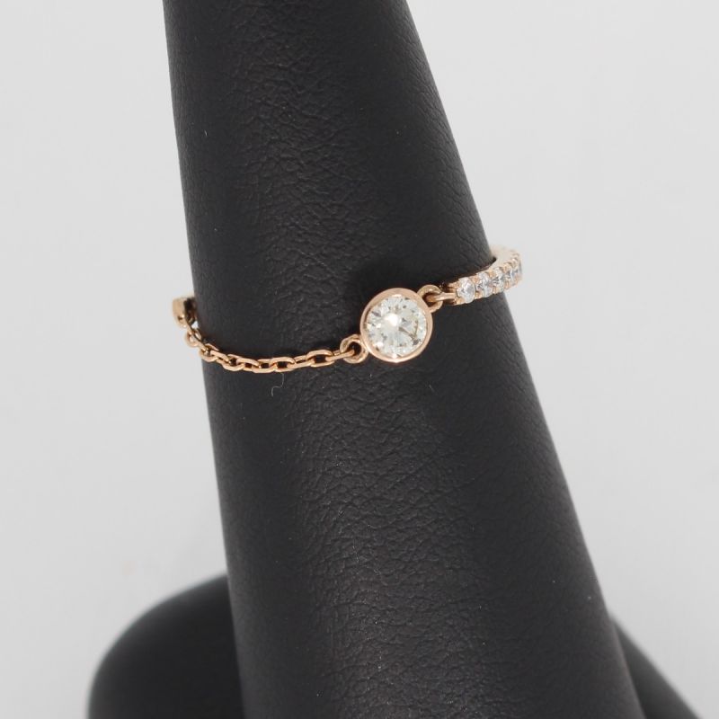 Sale! Wert 1190 € Brillant Ring (0,24 carat) in 750er 18 K Roségold - H915