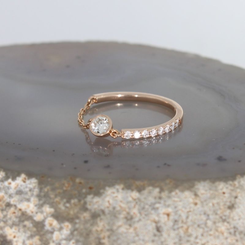 Sale! Wert 1190 € Brillant Ring (0,24 carat) in 750er 18 K Roségold - H915
